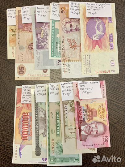 Новые пресс Unc Uncirculated банкноты боны