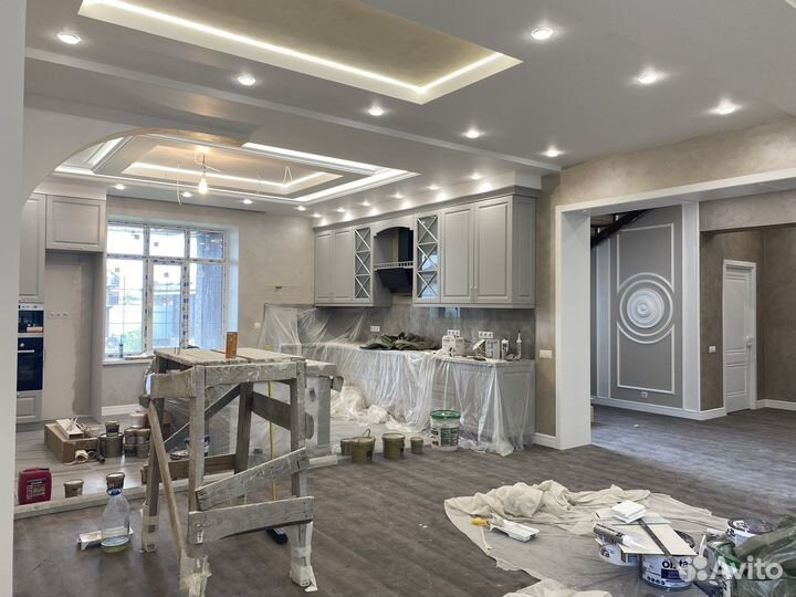 Шпаклевка, покраска,обои, ламинат