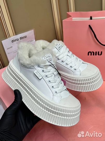 Кеды зимние женские Miu Miu