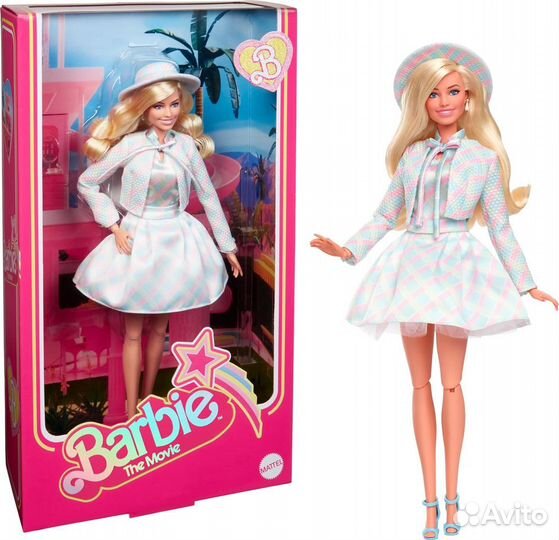 Кукла Barbie The Movie в клетчатом костюме