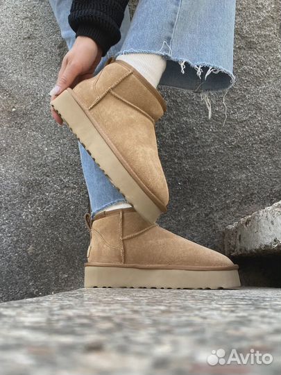 UGG Mini Platform Beige женские (Арт.4340)