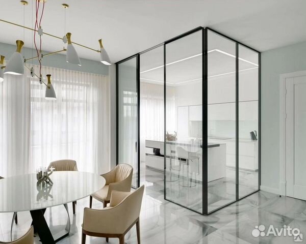 Стеклянные раздвижные перегородки