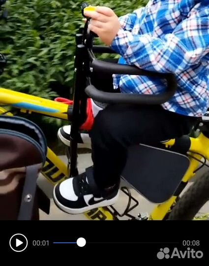 Детское велокресло на раму