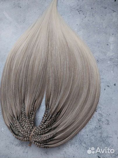 Косы со свободным концом русый блонд