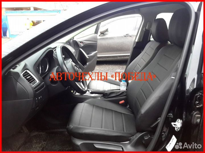 Чехлы Mazda 6 GJ из экокожи чёрные Классика