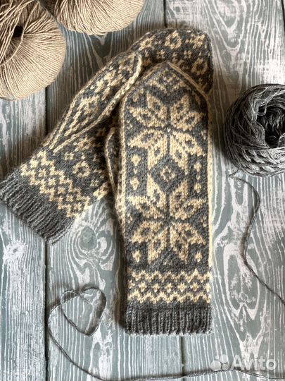 Варежки из кашемира