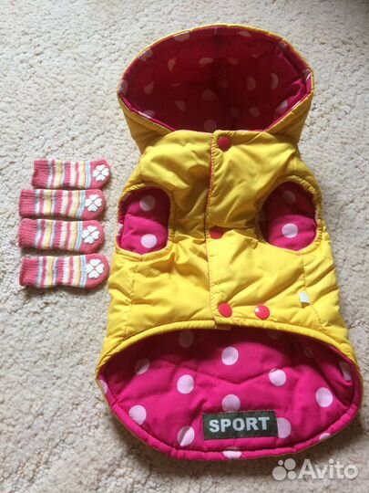 Двусторонняя жилетка и комбинезон для мал.собачки