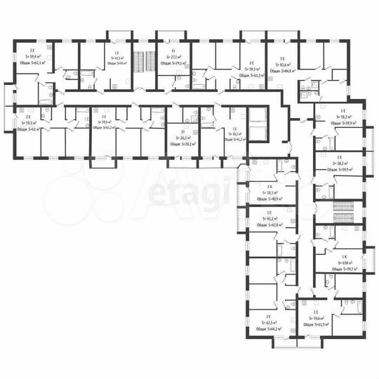 1-к. квартира, 43 м², 5/9 эт.