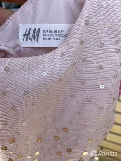 Платье праздничное H&M, рост 116