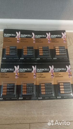 Батарейки duracell AA пальчиковые, AAA мизинчиковы