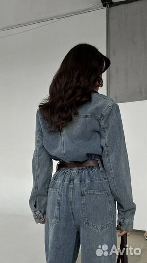 Комбинезон джинсовый женский