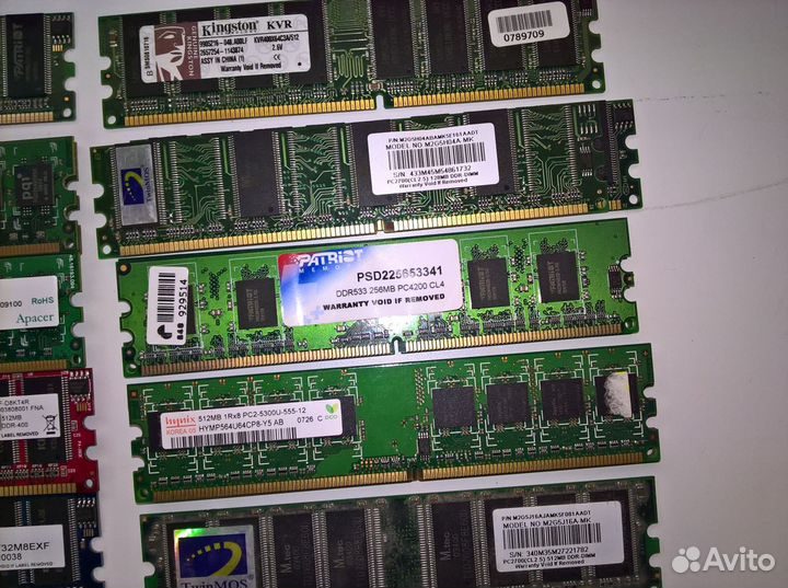 Память DDR, DDR-2, DDR-3, DDR-4, SD-RAM, SO-DIM
