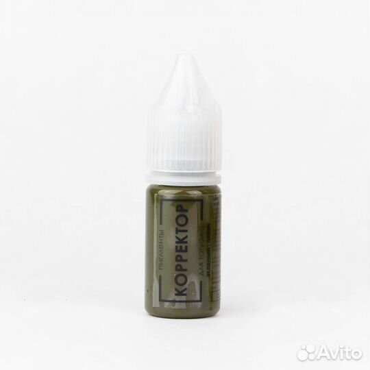 Пигменты для татуажа Зеленый корректор 10 мл