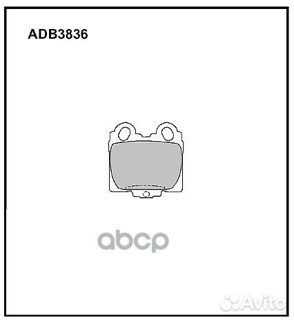 Колодки тормозные ADB-3836/N-1421 ADB-3836 alli