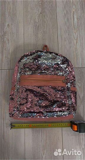 Рюкзак с пайетками розовый б/у