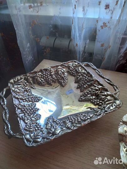 Ваза фруктовница. Серебрение. Швеция