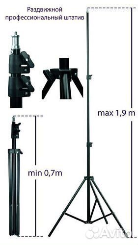 Кольцевая лампа RGB MJ36 со штативом