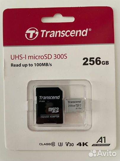 Карта памяти Transcend 300S microsdxc 256/128 гб