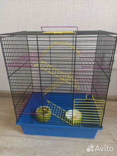 Большая клетка для грузунов + переноска+миски+корм