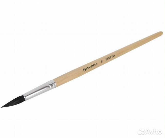 Кисть brauberg, белка, круглая, № 6