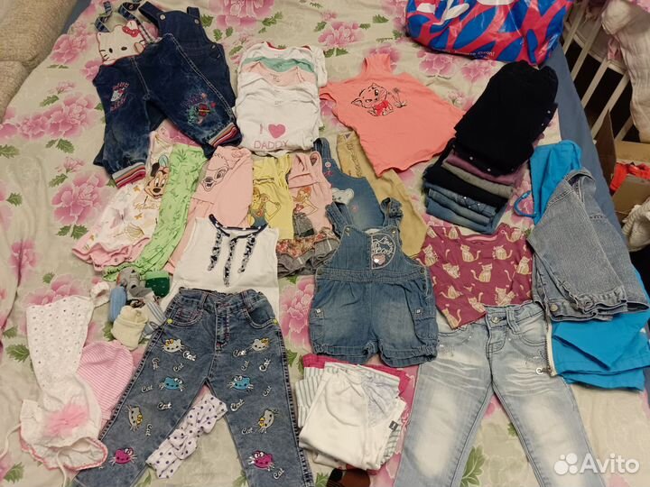 Большой пакет одежды с 1 до 2 лет