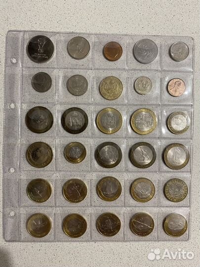 Набор монет биметалл и иностранная ходячка