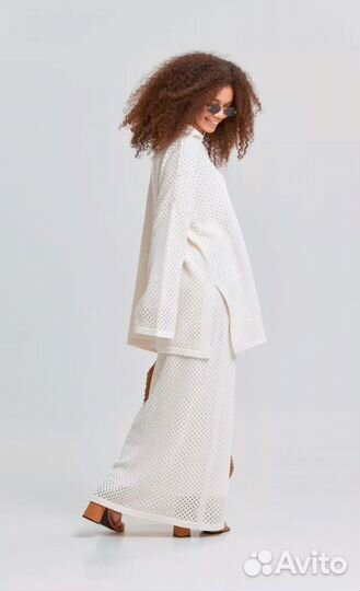 Трикотажный костюм женский с юбкой