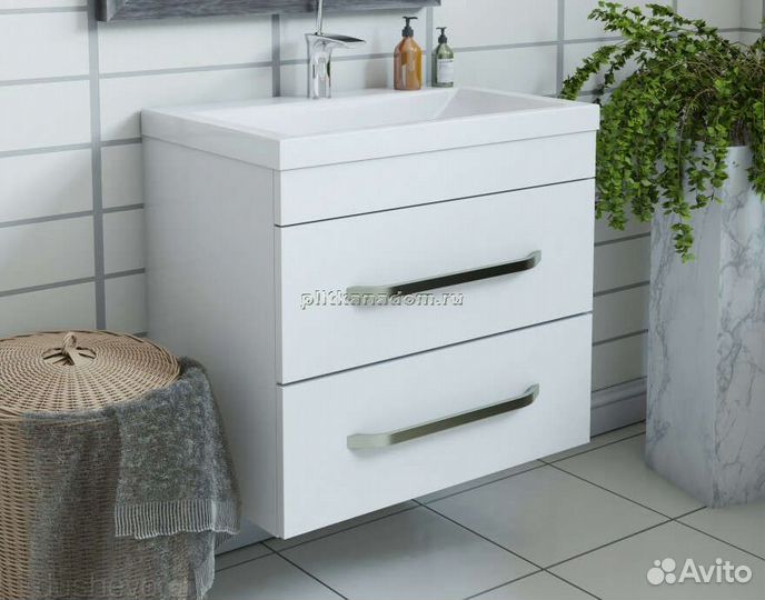 Эстет Рава Тумба с 2-мя ящиками, с ручками 89,6х47,6х86,0