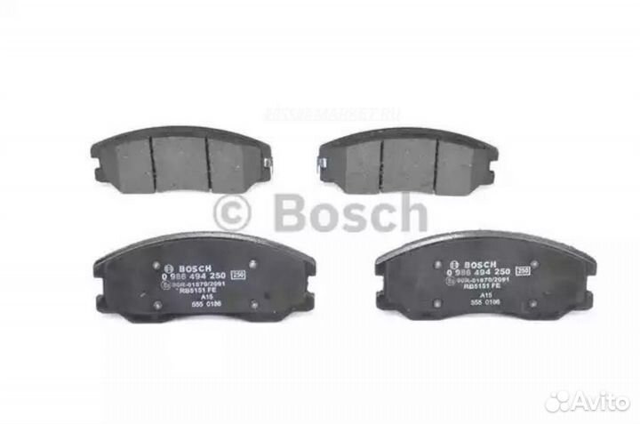 Bosch 0 986 494 250 Колодки тормозные дисковые пер