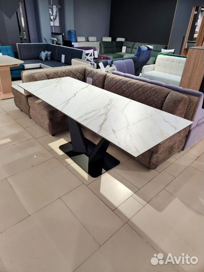 Стол керамогранит на металлокаркасе Виктория