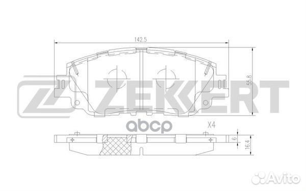 Колодки торм. диск. передн. Toyota Camry (V70)