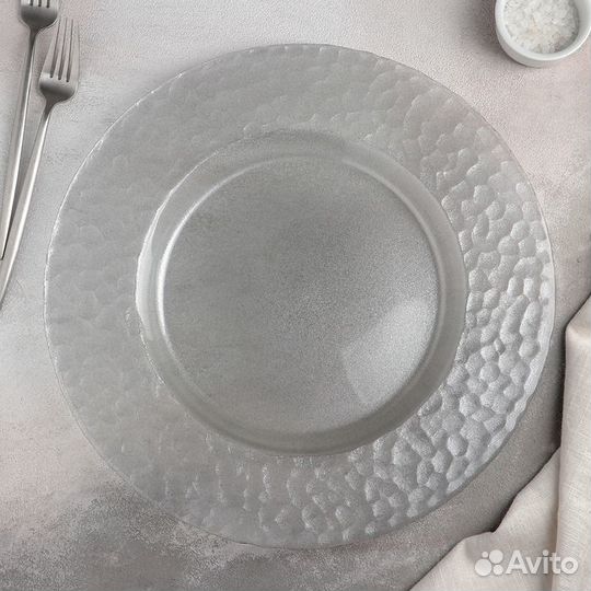 Тарелка подстановочная «Фишер», d35 см, цвет сереб