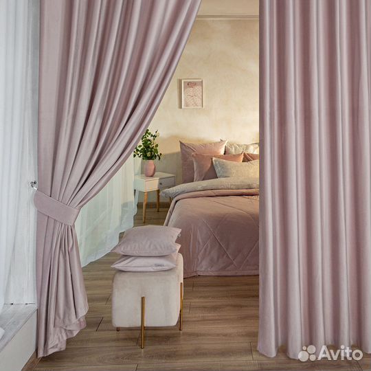 Шторы бархат Беллиссимо лотос