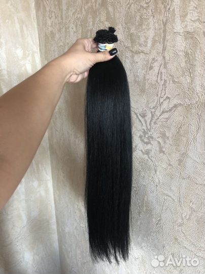 Волосы черные 55 см