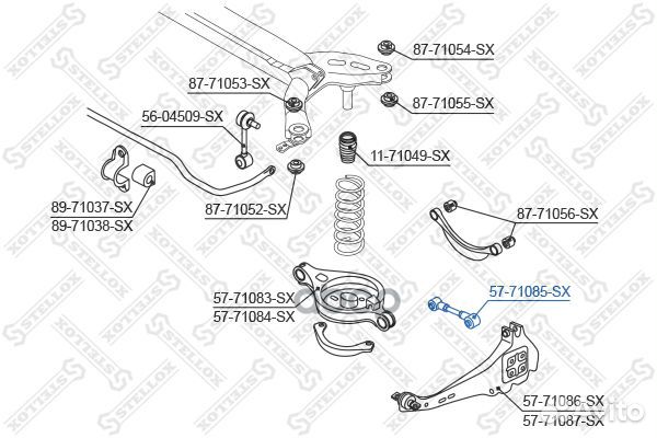 Рычаг задней подвески нижний Mazda 6 GG/GY all 02