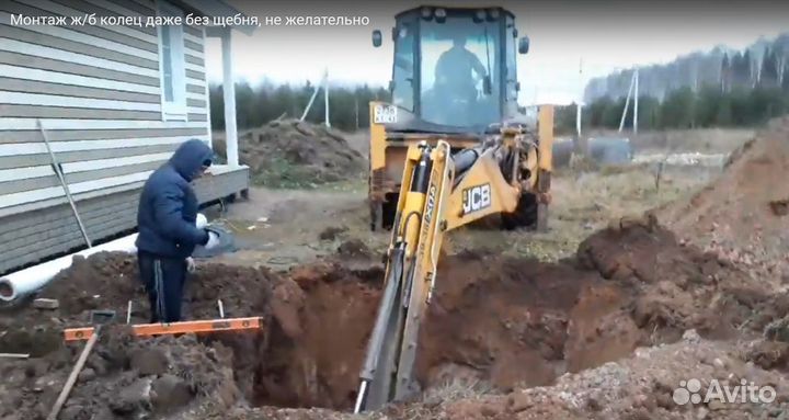 Монтаж септиков и водопроводных колодцев