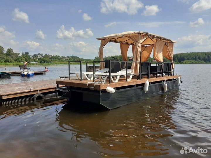 Самоходный понтон/Хаусбот/Плавучая баня
