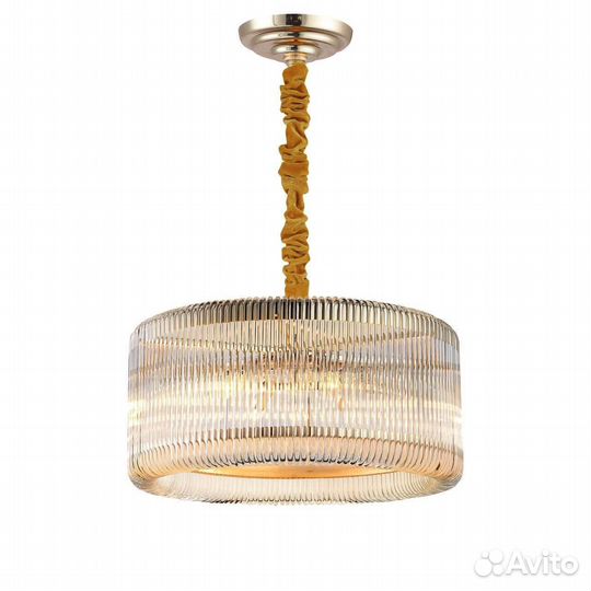 Люстра подвесная металл и стекло в спальню модерн