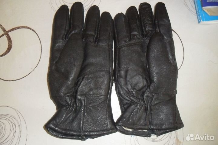 Перчатки зимние кожаные на меху