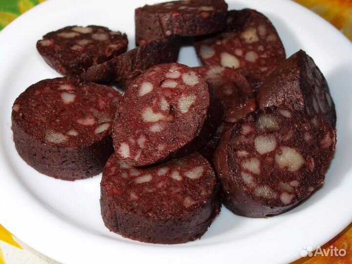 Домашняя колбаса кровянка, печень