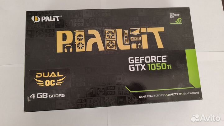 Видеокарта Palit GeForce GTX 1050 Ti dual OC 4гб
