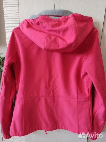 Куртка женская ветровка брезентовая на флисе