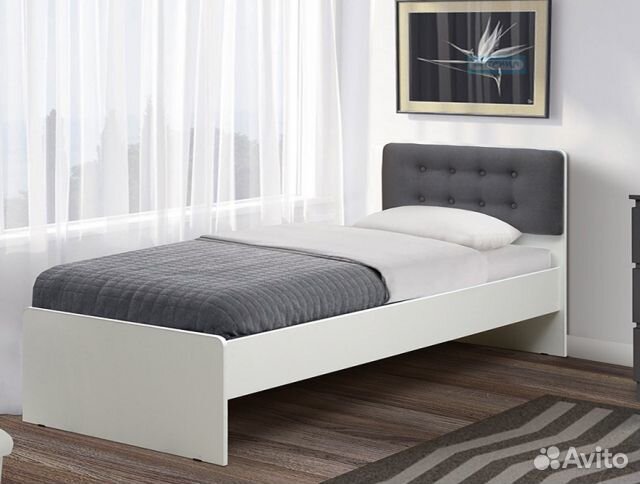 Кровать с мягкой спинкой. Разные расцветки