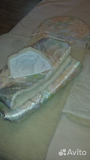 Овчина Конверт на выписку зимний, одеяло, шапка