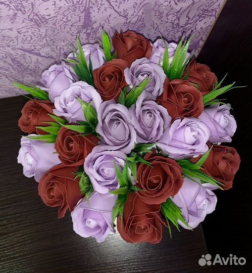 Букет из мыльных роз