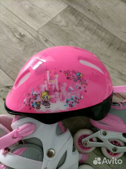 Роликовые коньки детские раздвижные с защитой