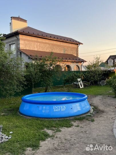 Надувной бассейн Intex easy set c насосом