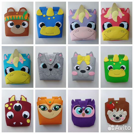 Сумка на самокат/велосипед из фетра