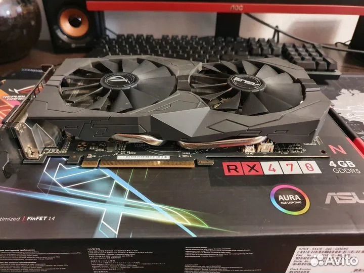 Видеокарта asus RX 570 8GB ROG strix