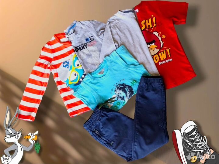 Детские вещи пакетом на мальчика 128
